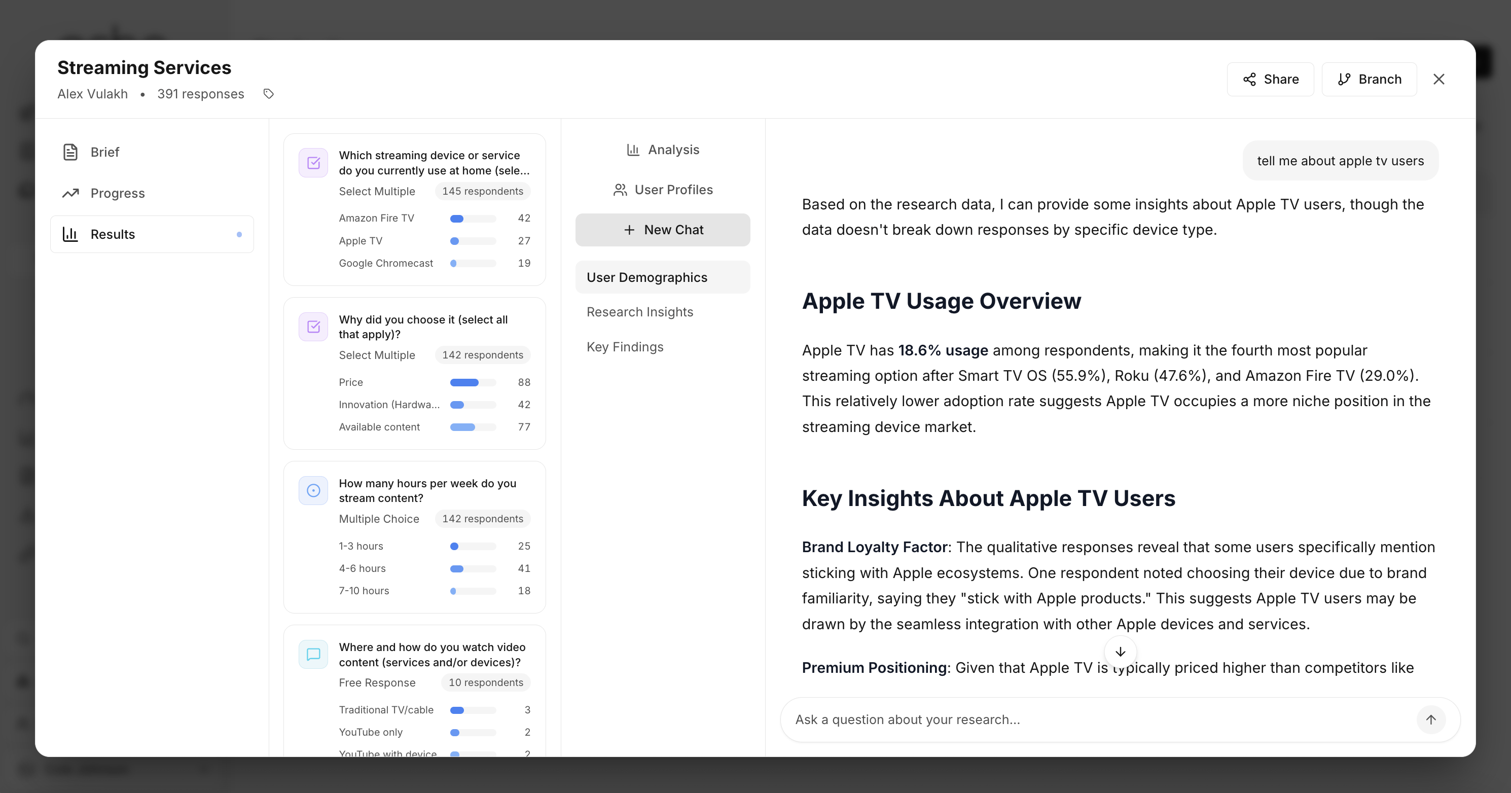 echo intelligence chat — light mode
